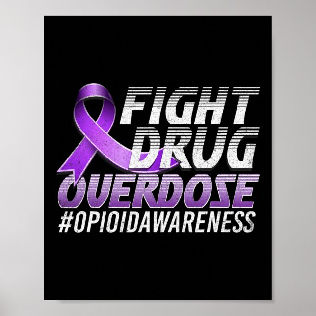Póster Sobredosificación del fármaco Conciencia Opioide 2 (Frente)