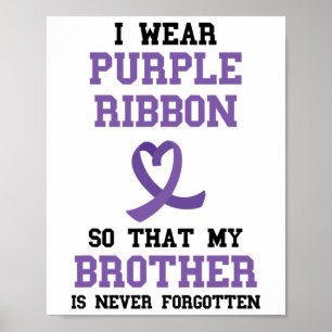 Póster Sobredosis Conciencia Hermano Nunca Olvidado Púrpu