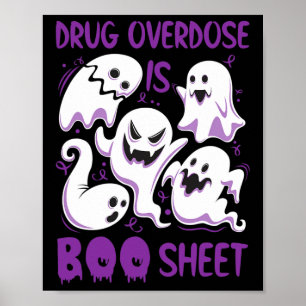 Póster Sobredosis de drogas es Halloween divertido de cha