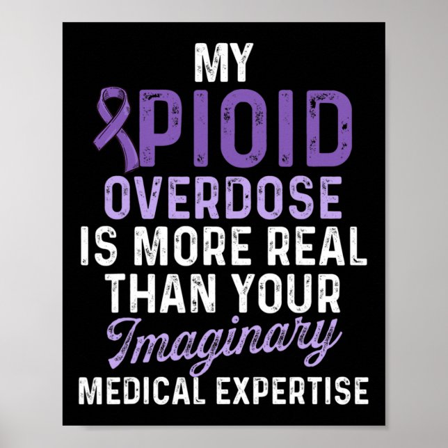 Póster Sobredosis Opioide Sensibilización Sobreviviente G (Frente)