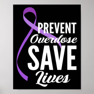 Póster Sobredosis Salvar vidas Conciencia sobre la sobred