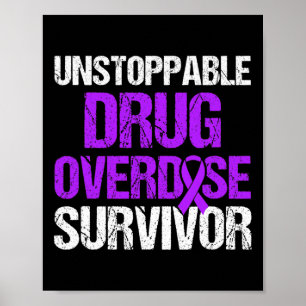 Póster Sobredosis Sensibilización Sobreviviente Guerrero