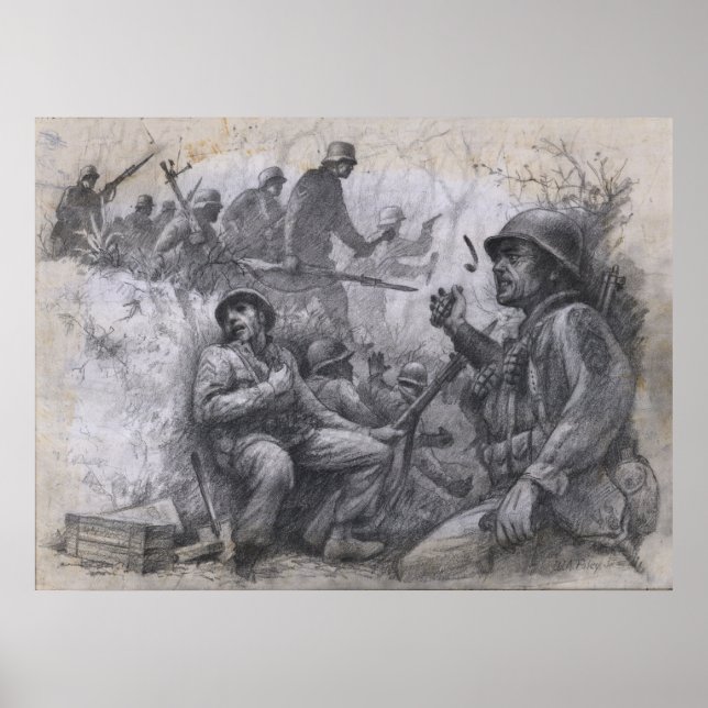 Póster Sobrepasado en la colina 468 (Frente)