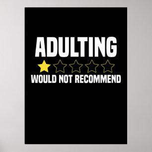 Póster Sobrevalorización de adultos