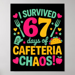 Póster Sobreviví 67 Días De Caos En La Cafetería Comida L