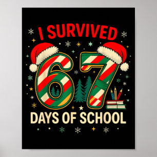 Póster Sobreviví 67 Días De Clase Profesor De Navidad