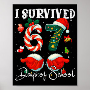 Póster Sobreviví 67 Días De Colegio Caramelo De Navidad 