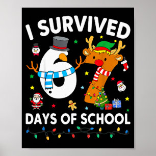 Póster Sobreviví 67 Días De Escuela Chiste Divertido Seis