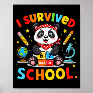 Póster Sobreviví 67 Días De Escuela Chistoso Meme Profeso