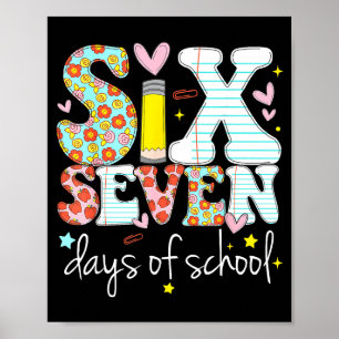 Póster Sobreviví 67 Días De Escuela Diseño De Meme Divert