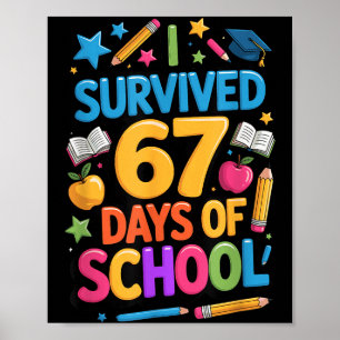 Póster Sobreviví 67 Días De Escuela Estudiante Profesor D