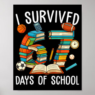 Póster Sobreviví 67 días de escuela, niños divertidos, ni