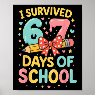 Póster Sobreviví 67 Días De Escuela Profesor Estudiante D
