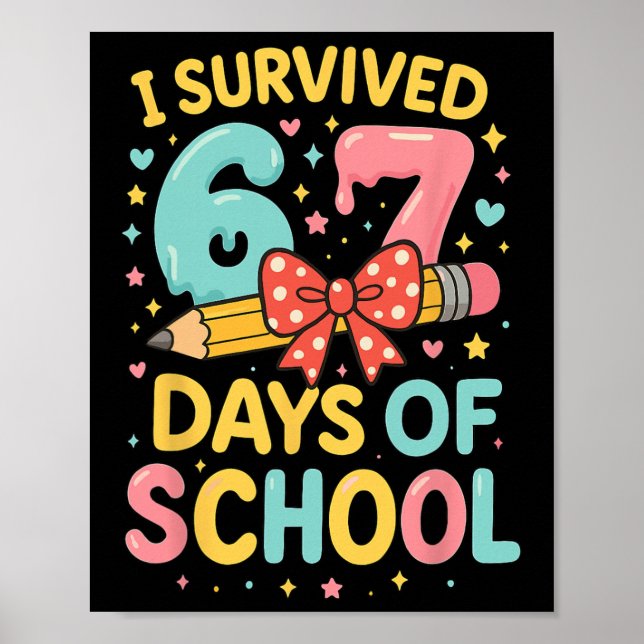 Póster Sobreviví 67 Días De Escuela Profesor Estudiante D (Frente)