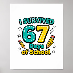 Póster Sobreviví 67 Días De Escuela Profesor Estudiante D