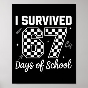 Póster Sobreviví 67 Días De Maestros De Escuela Niños Div