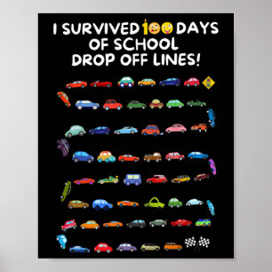 Póster Sobreviví A 100 Días De Colegios, 100