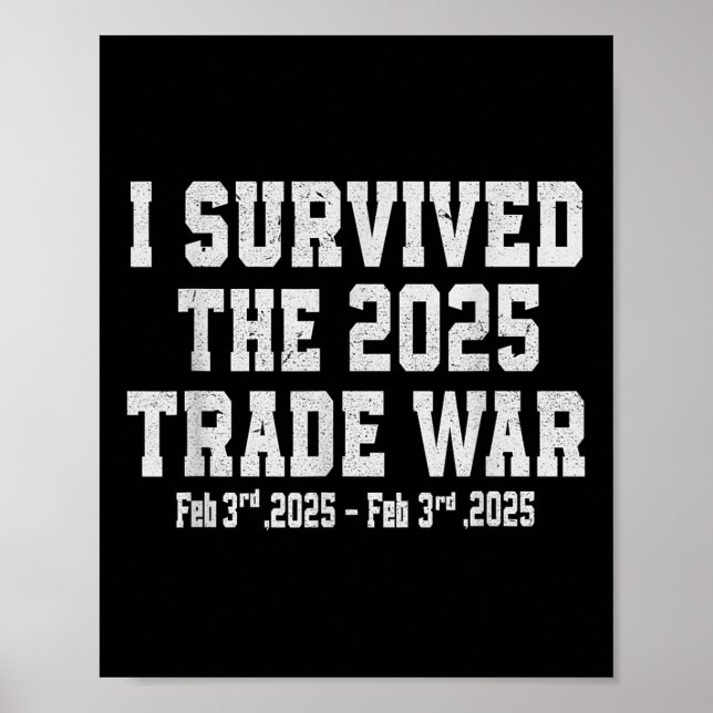 Póster Sobreviví A La Guerra Comercial De 2025 - Guerra C (Frente)
