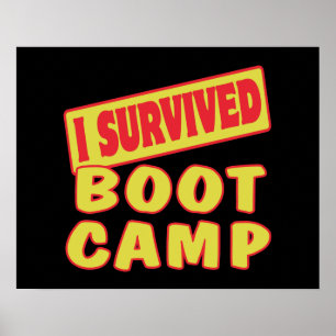 PÓSTER SOBREVIVI AL CAMPAMENTO DE ENTRENAMIENTO