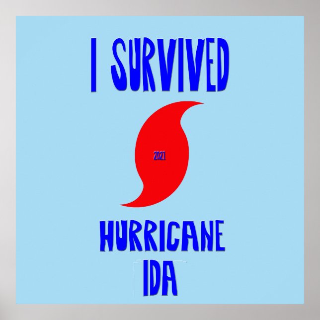Póster Sobreviví al huracán Ida (Frente)