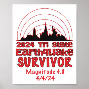 Póster Sobreviví al terremoto de Nueva York en el trienio