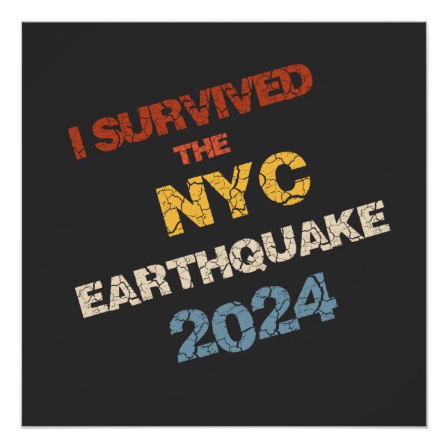 Póster Sobreviví al terremoto de NYC 2024 (Anverso)