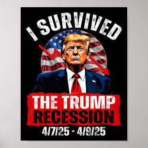 Póster Sobreviví la recesión de Trump 4725 4925 Trump Rec