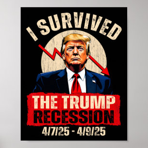 Póster Sobreviví la recesión de Trump 4725 4925 Trump Rec