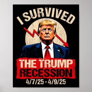 Póster Sobreviví la recesión de Trump 4725 4925 Trump Rec