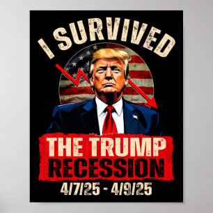 Póster Sobreviví la recesión de Trump 4725 4925 Trump Rec