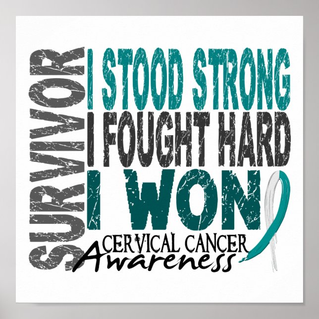 Póster Sobreviviente 4 Cáncer cervical (Frente)