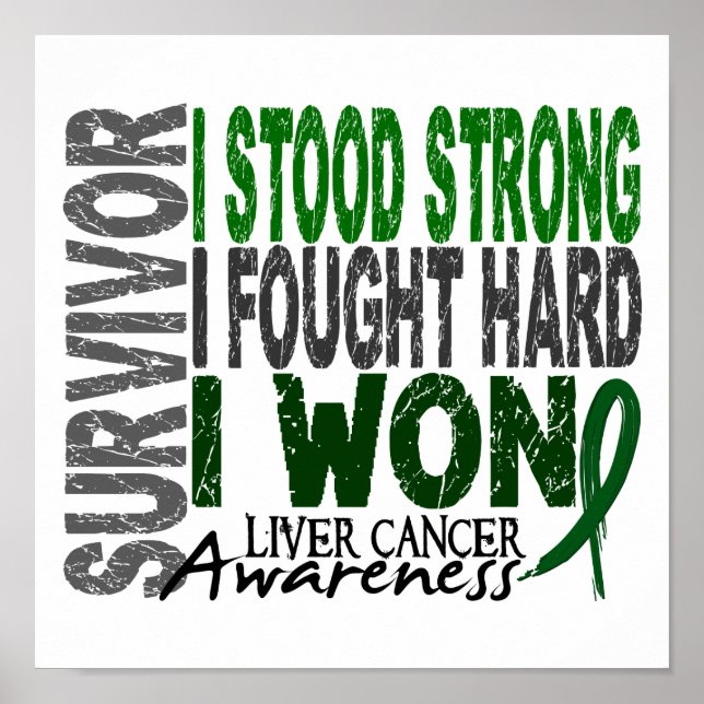 Póster Sobreviviente 4 Cáncer Hepático (Frente)
