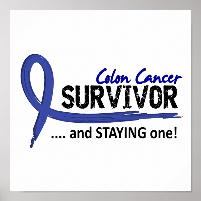 Póster Sobreviviente 8 Cáncer de Colón (Frente)