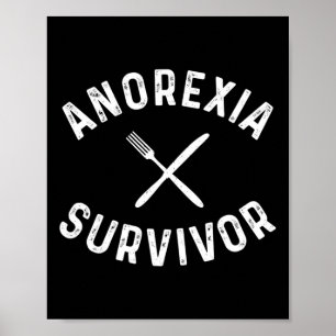 Póster Sobreviviente De Anorexia, Conciencia De Anorexia 