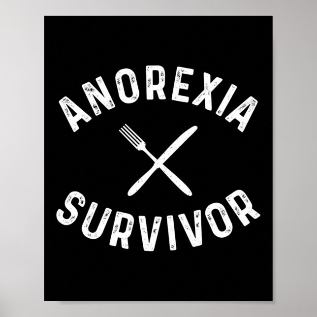Póster Sobreviviente De Anorexia, Conciencia De Anorexia  (Frente)