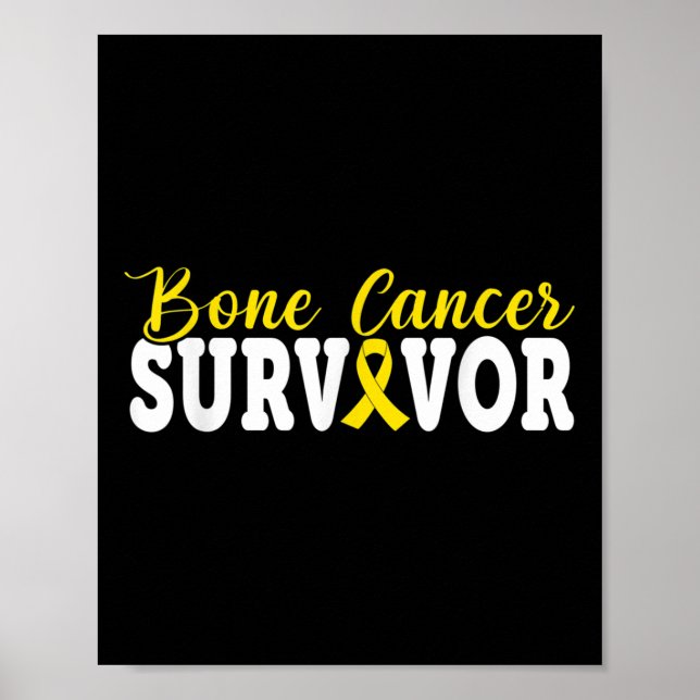 Póster Sobreviviente de cáncer de huesos Cáncer de sarcom (Frente)