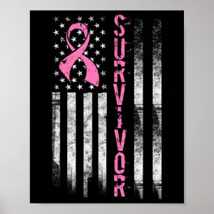 Póster Sobreviviente de cáncer de mama en Guay - Bandera 