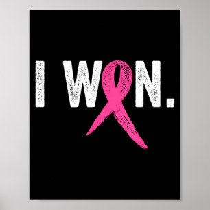 Póster Sobreviviente de cáncer de mama ganó conciencia so