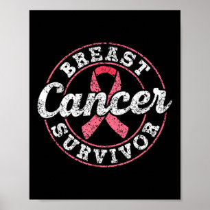 Póster Sobreviviente de cáncer de mama Lucha contra la Co