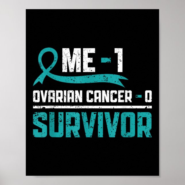 Póster Sobreviviente de cáncer de ovario Guerrero de cánc (Frente)