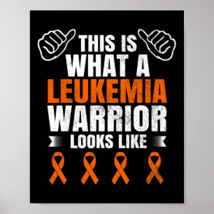 Póster Sobreviviente de conciencia de leucemia Warrior Ri