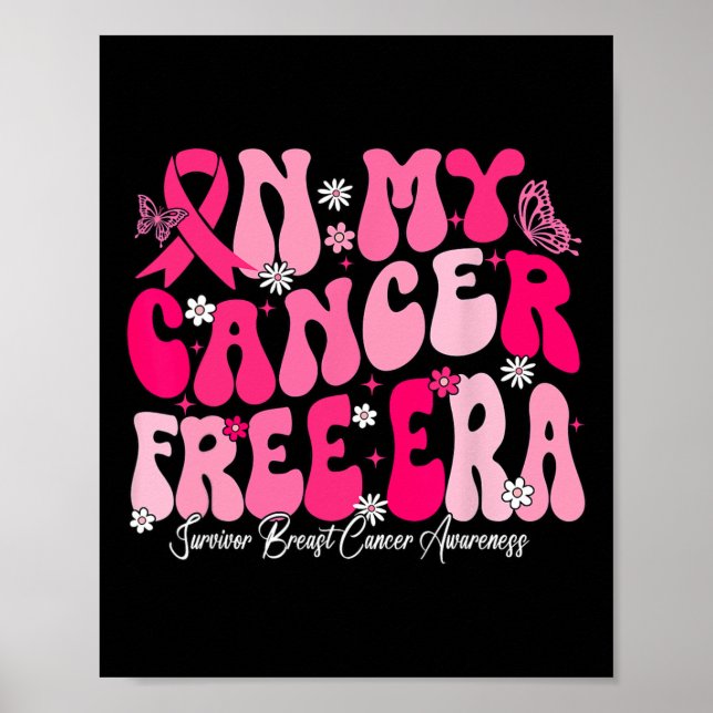 Póster Sobreviviente de mi era libre de cáncer de mama ad (Frente)
