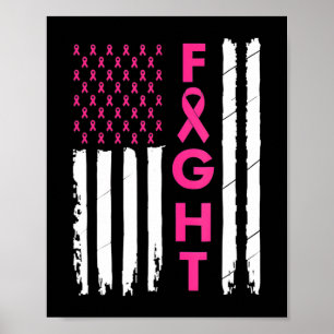 Póster Sobreviviente de pecho Bandera Americana Awaren po