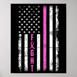 Póster Sobreviviente de pecho Bandera Americana Awaren po