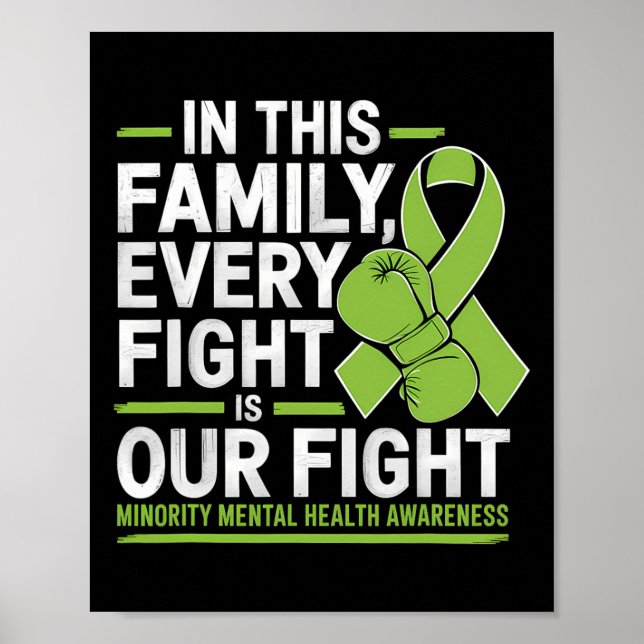 Póster Sobreviviente de Salud Mental Cada Pelea Es Nuestr (Frente)