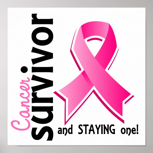 Póster Sobreviviente del cáncer de mama 19 (Frente)