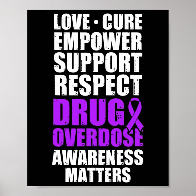 Póster Sobreviviente del guerrero de la sobredosis de dro (Frente)