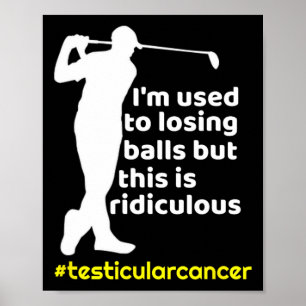 Póster Sobreviviente divertido de cáncer testicular jugad