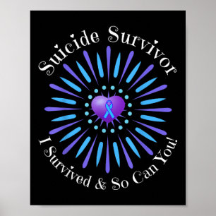 Póster Sobreviviente suicida que sobreviví, así que ¿Pued