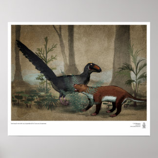 Póster Sobrevivientes: Pantolambda y Dinosaurio Post Cret